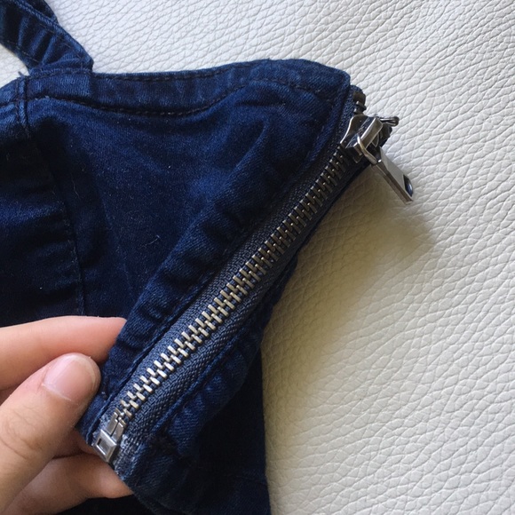 Forever 21 Denim bandeau with back bows - Picture 3 of 4